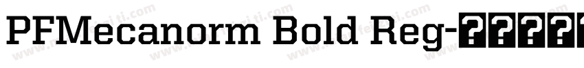 PFMecanorm Bold Reg字体转换